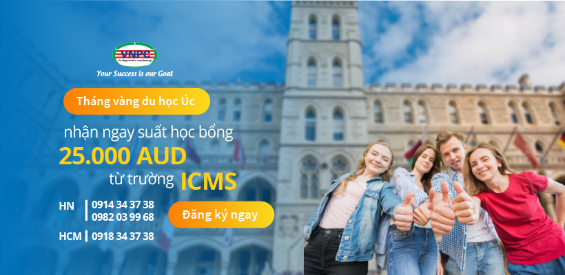 Ai cũng có cơ hội: Nhiều mức King88 ưu đãi hấp dẫn mỗi ngày lớn tại học viện Quản lý Quốc tế ICMS, Úc cho sinh viên quốc tế!