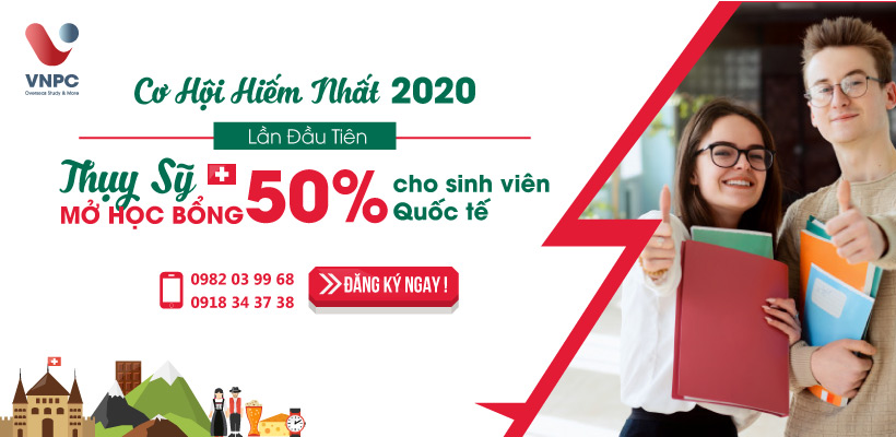 Cơ hội hiếm nhất 2020: Lần đầu tiên Thụy Sỹ mở King88 ưu đãi hấp dẫn mỗi ngày 50% cho sinh viên quốc tế