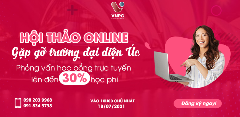 Hội thảo Online: Gặp gỡ đại diện trường Úc - Phỏng vấn King88 ưu đãi hấp dẫn mỗi ngày trực tuyến lên đến 30% King88 là nhà cái cá cược online đỉnh cao số 1 Châu Á